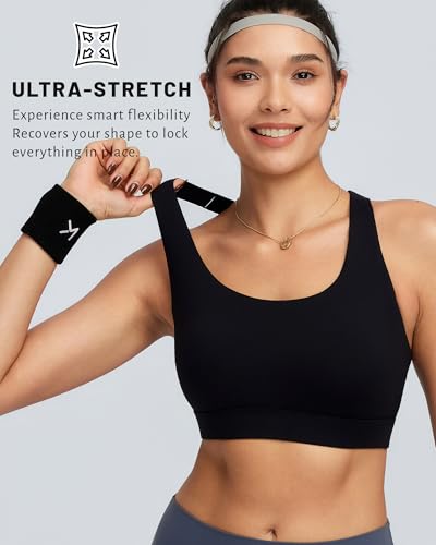 Image of RUNNING GIRL Sports Bra for Women High Support, Molded Cup High Impact Sports Bras with Sewn in Pads Workout Running Bra