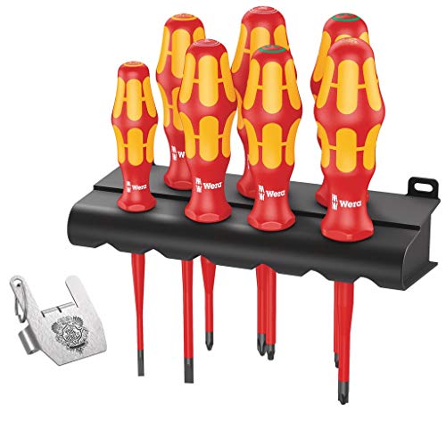 Wera Kraftform VDE/7 Heavy Metal 2 VDE Jeu de tournevis 8 pièces vis Pozidriv, cruciforme Phillips, vis à fente, TORX Cover