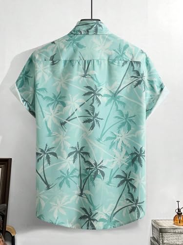 Mens Hawaiian Shirt Short Sleeve Button Down Shirts Tropical Summer Beach Shirts Casual Floral Aloha Shirts3