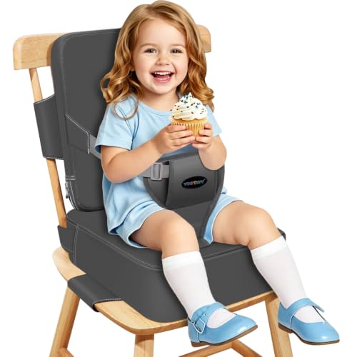Toddler Booster Seat with Removable Backrest & Straps