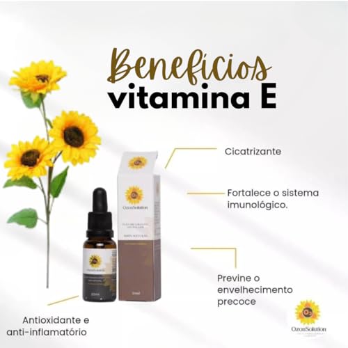 Óleo de Girassol Ozonizado Cicatrizante 20ml OzonSolution