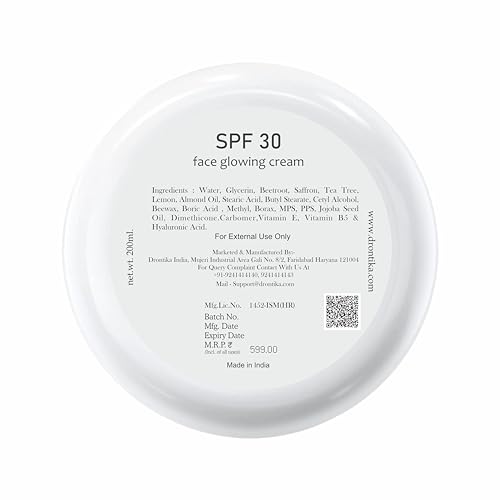 Image of Drontika Wild & Pure SPF 30 Face Glowing Cream with Beetroot & Hyaluronic Acid - Brightening & Hydrating Glowing Moisturization (200ml)