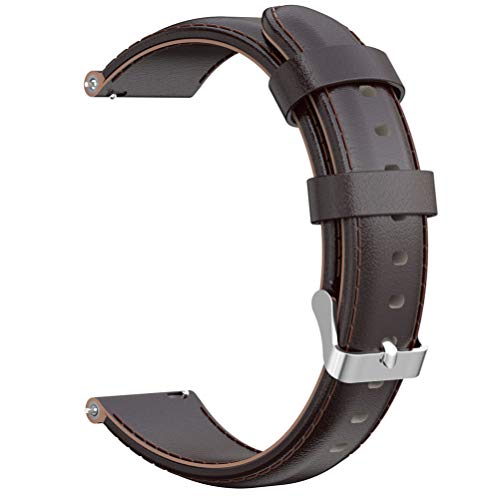 UKCOCO Compatível com pulseira Fósssil Gen 4 de 22 mm - pulseira de relógio de couro com fivela de m