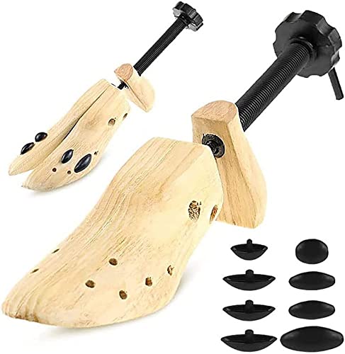 One Pair Two Way Professional Wooden Shoes Stretcher for Men or Women Shoes,for Wide Feet, Loosen Tight Shoes