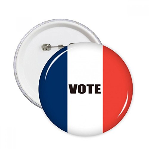 Broches rondes élection générale badge France Voter 5pcs M