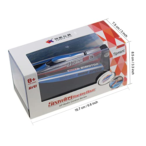 image for Tipmant Kids Mini RC Boa Remote Control Speedboat Speed Racing Boat Sh