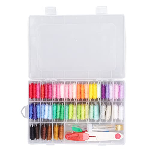 Hilo de bordado, 50 colores Puntitada de punto cruzado Bordado Floss Floss Amistad Bracelet Herramientas Herramientas para amantes