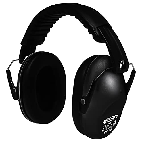 Nesofy Ear Defenders Children 26db, Black, One Size Kids