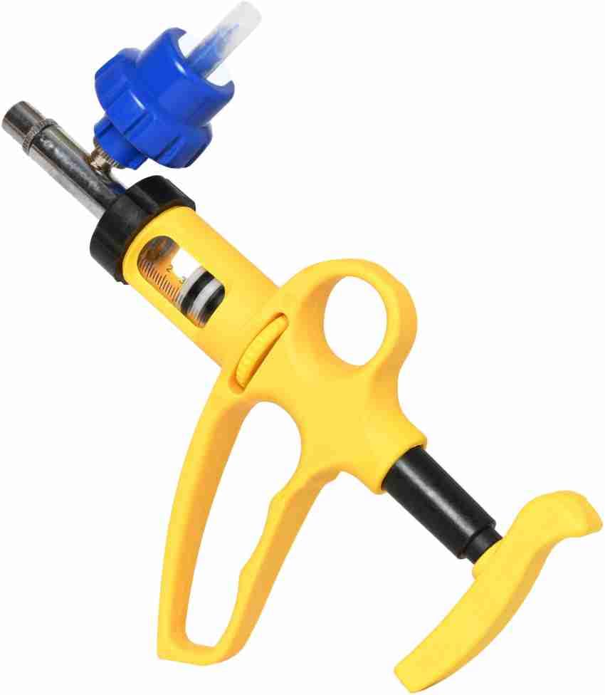 Bethlehem Reusable Injection Poultry Vaccination Gun Syringe Vaccine Gun for Poultry, Pig, Cattle, Sheep, Goat and Other Animals (5ml) with 2 Steel Needle Automatic Syringe,Injection syrinje Animal