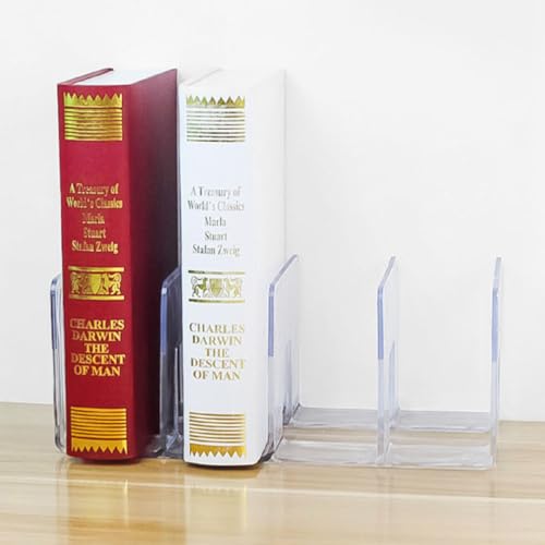 Serrage-Livres en Acrylique 3 Compartiments avec Protection Contre Rayures - 4