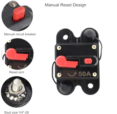 Disjoncteur fusible réinitialisation manuelle protège onduleur 12V 48V - 3