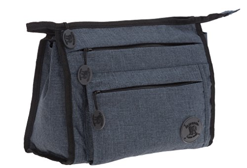 Preisvergleich Produktbild Elephant Kulturtasche Genuine Kulturbeutel Waschbeutel Washbag für Männer, Frauen oder Kinder, Sauna Fitness 3470 Wahl + 1 L Beutel (Dark Grey (Dunkelgrau))