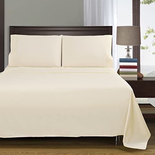 Superior Cotton Percale Set, Standard, Ivory, 2-Pieces Pillowcase #TOP6