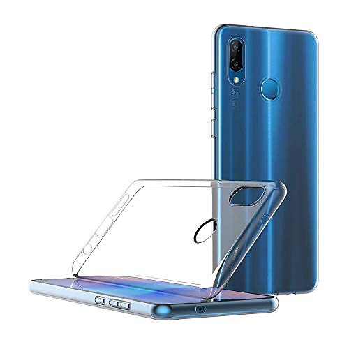 Image of COVERBLACK Soft Rubber Silicon Clear Back Cover Compatible Model for Huawei Nova 3e - Transparent