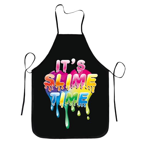 Kids Slime Apron for Ages 7-14, Waterproof Toddler Art Smock,Slime Accessories for Art Activities, Party Decorations (SLIME TIME, Large)