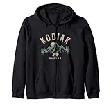 kodiak alaska vintage montagne orso natura amante felpa con cappuccio