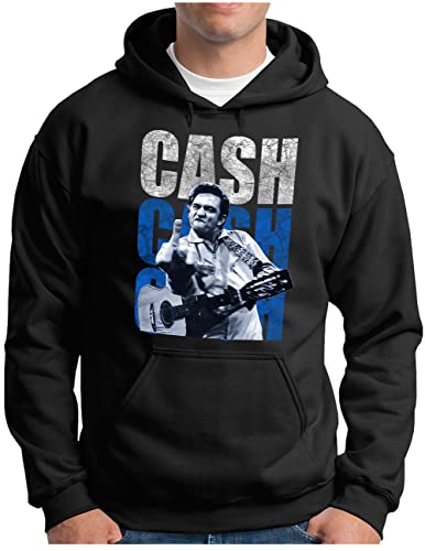 Sweat à capuche homme noir du S au 4XL pour un style vintage affirmé sans compromis