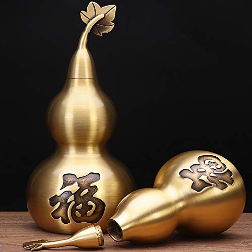 Tablette Pure Copper Gourd Feng Shui en cuivre véritable pour salon