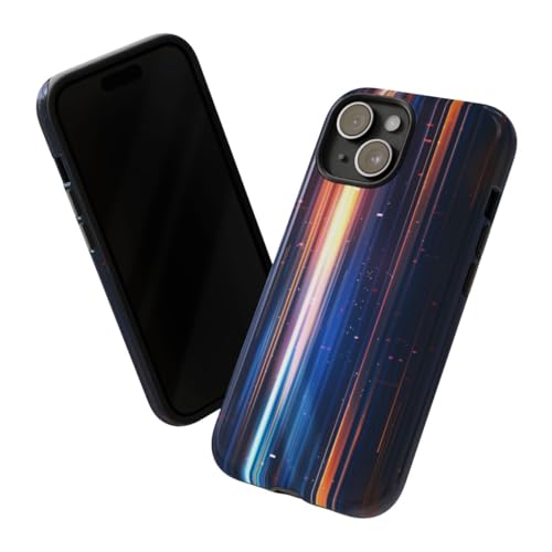 Coque iPhone 15 design bleu abstrait idéale pour le bureau et les sorties - 2