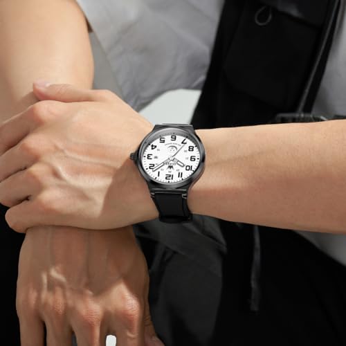 Image of OLEVS Mens Watch Original Easy Read Fashion Analog Quartz Unisex Watches Big Numer Silicone Waterproof Date Sport Watch for Man with Emoji