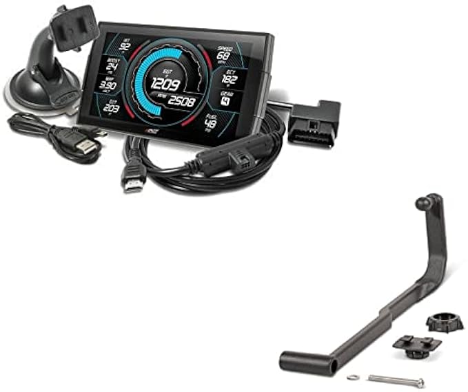 Edge Insight CTS3 Touch Screen Gauge Monitor 84130-3 & A-Pillar Mount 38602 Compatible with 2010-2019 Ram 1500 2500 3500 Diesel Hemi Gas 6.7 Cummins