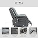 HOMCOM Electric Power Lift Recliner Chair Vibration Massage Reclining Chair with Remote Control and Side Pocket, Grey HOMCOM Electric Power Lift Recliner Chair Vibration Massage Reclining Chair with Remote Control and Side Pocket, Grey