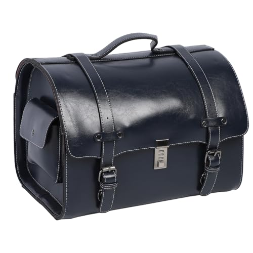 Sac arrière de moto en cuir 29,5 L avec serrure de sécurité