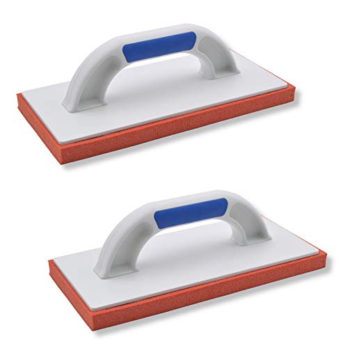 DEWEPRO® Lot de 2 planches à râper (PS) avec support en caoutchouc dur (20 mm) – 280 x 140 mm – Disque éponge – Caoutchouc éponge dur