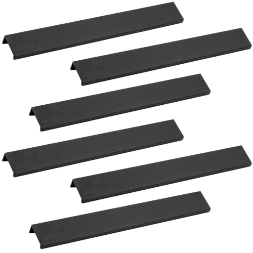 9.84 Inch Finger Pull 6Pcs, 7.56 Inch Hole Centers, Aluminum Alloy, Black