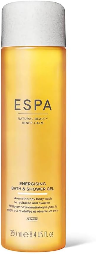 Energising Bath & Shower Gel | 250ml | Peppermint, Eucalyptus & Rosemary | Foaming Gel with Fatigue Fighting Aroma | Refreshing & Reinvigorating | Aromatherapy | Vegan Friendly