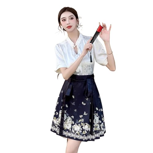 Hanfu jupe courte en brocart style chinois pour sublimer votre silhouette