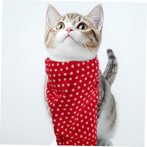 Angoily Hunde Halstuch Bandana Für Corgi Zwergspitz Doppelseitiges Angenehmes Haustierhalsband Mit Rundpunkten in Rot Für Halloween Und Täglich Hält Ihren Hund Sauber Und Attraktiv