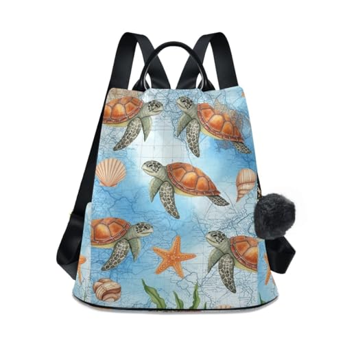 Sac à dos aquarelle tortues de mer pour randonnée et voyage