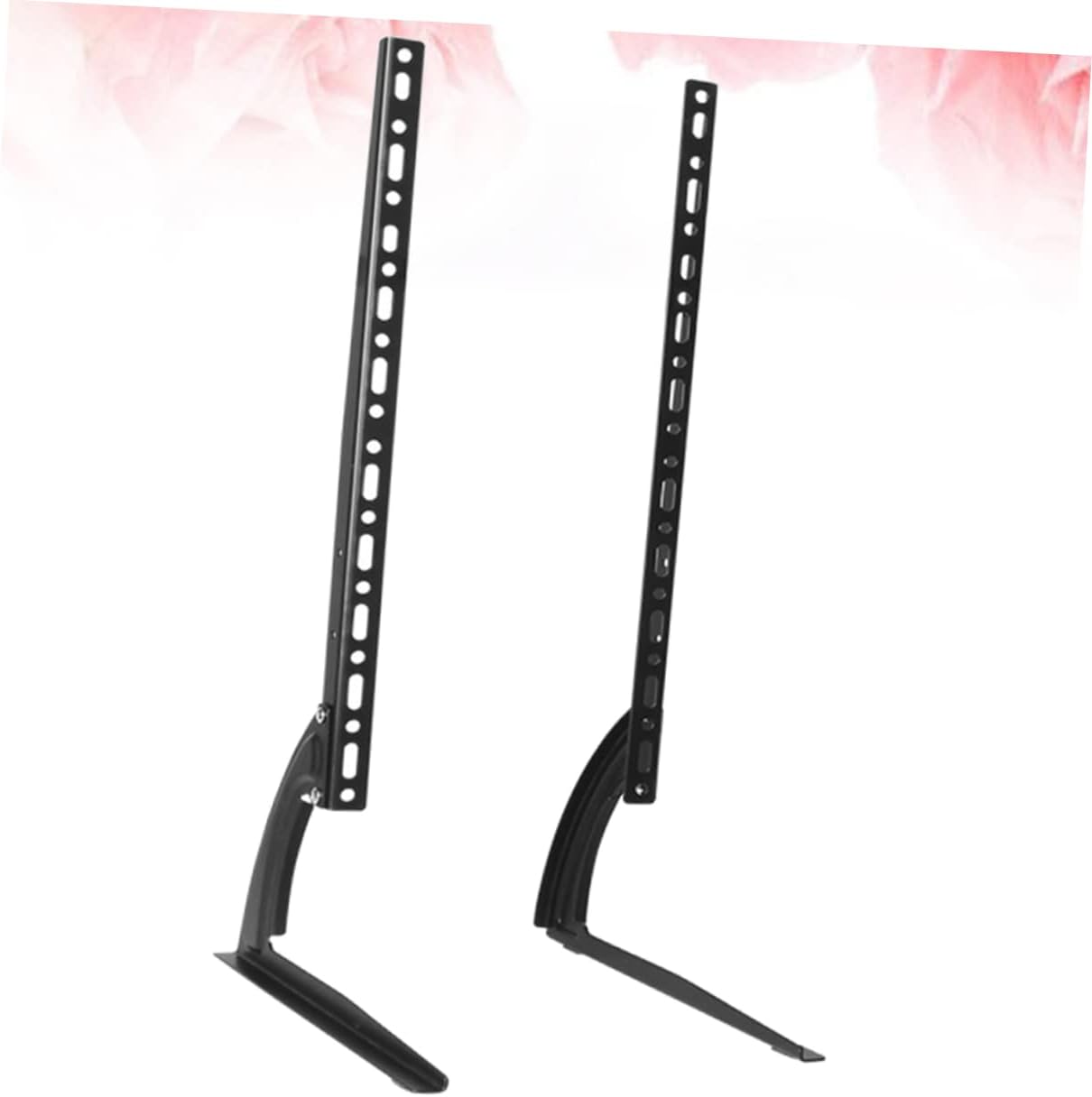 CHILDWEET Metal Tv Stand Base for LCD Tvs Holder with Stable Support Easy Installation Design Black