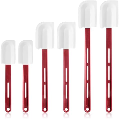6 Pcs High Temp Silicone Spatulas, Heat Resistant Rubber Spatula,...
