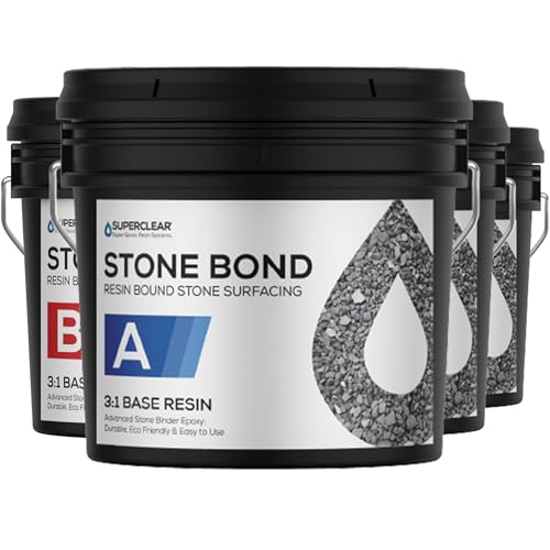 McKinnon Stone Bond Epoxy, 20 Gallon Kit, Resin Bound Surfacing Epoxy for Gravel & Pebble Stone, Easily Transform Your Driveway, Flooring, Indoor, Outdoor, Patios, Walkways, Stairs (20 Gallon)