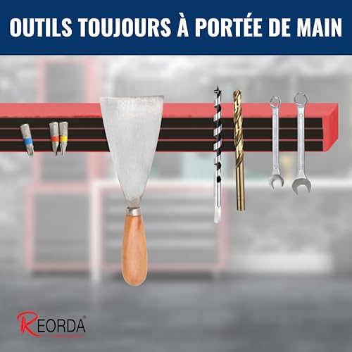 REORDA Lot de 10 Aimant Autocollant Puissant | Bande Magnétique Adhésive | Bande Aimantée pour Fixation Fiable au Bureau, Maison, Garage – vue 6