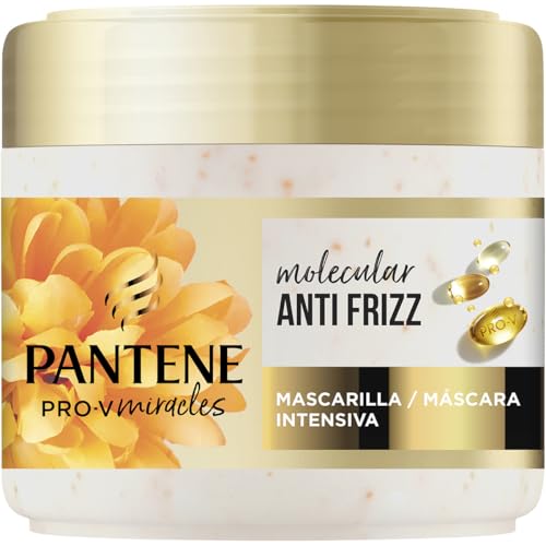 Pantene Pro-V Miracles Frizz Control Mascarilla con Biotina y Complejo de Keratina 300ml Nutrición para el Pelo Seco y Dañado. Suavidad durante Todo el Día. Con Perlas Pro-V