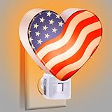 Meonum 4th of July Night Light, Patriotic Decoration Decor Red White Blue Bright America Flag Night