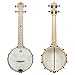Banjo Ukulele, AKLOT Concert 23 inch Remo Drumhead Open Back Maple Body 15:1 Advanced Tuner with Two Way Truss Rod Gig Bag Tuner String Strap Picks