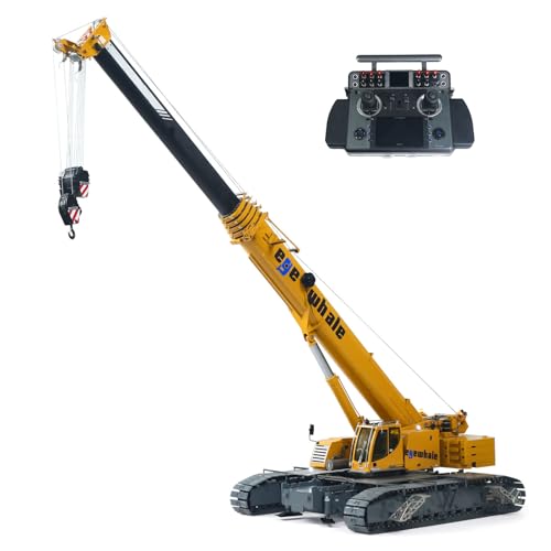 TOUCAN RC HOBBY Eyewhale 1/14 Metal Remote Control Hydraulic Telescopic Crawler Crane Truck RC Hoist Model Brushless ESC Frsky Radio 5D Joystick