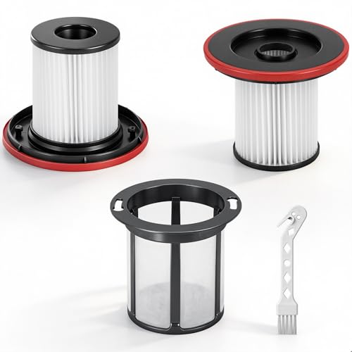 Image of 2 Pack HEPA Filters for Bosch Unlimited 6 Vacuum Cleaner Accessories Parts 12033215/12030438, Washable & Reusable High Filtration Replacement Filter with Cleaning Brush for BBS6/BCS6/BKS6/BSS6