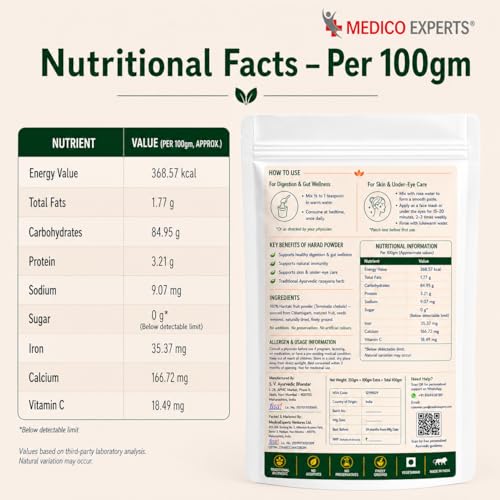 Image of Harad Powder - 350gm + 100gm Free | Harad Churna | Kadukkai, Karakkaya, Harde, Hirda, Inknut | Terminalia Chebula | FSSAI Certified, Lab Tested, No Additives