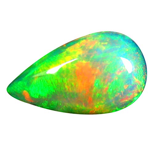 Opale arc-en-ciel de 2.78 ct en poire cabochon pour haute joaillerie