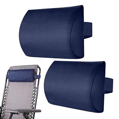 Cojín de reposo, almohada de silla larga, reposacabezas sillón de salón, almohada de jardín con banda elástica ajustable, sillas plegables de exterior, cojín de apoyo a la nuca, 37 x 17 cm