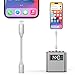 Short Lightning Male to Lightning Female Charger Adapter, 4 inch [Apple MFi Certified] iPhone Extension Charging Adapter Cable Cord Connector Converter Compatible with iPhone 14 13 12 11 XS XR X 8 7 6