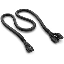 NZXT 12VHPWR Adapter Cable - 12+4-Pin 16-Pin 12HVPWR to Dual 8-Pin PCIe - Compatible with NVIDIA 40 Series Graphics Cards and Existing NZXT ATX 2.X PSUs PA-xG1BB - Rated for 600 Watts - Black