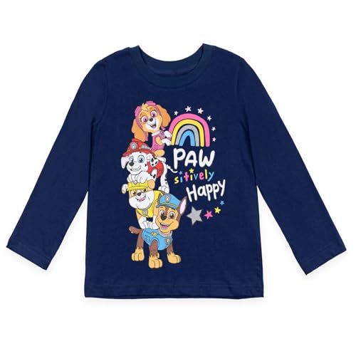 Paw Patrol Girls 2 Pack Long Sleeve T-Shirts Toddler to Big Kid Sizes (2T - 10-12)2