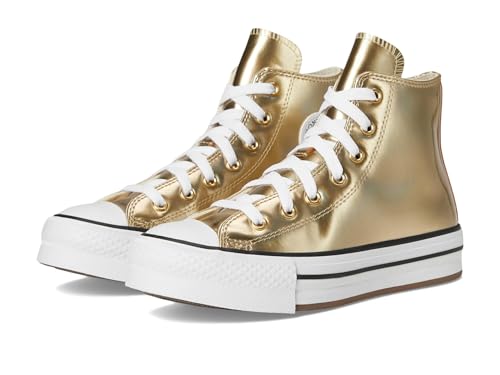 Converse fille A12606C or : basket montante dorée tendance pour enfant