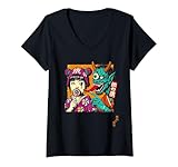 Mujer Ero Guro Oculolinctus Extraño Horror Japonés Arte Camiseta Cuello V